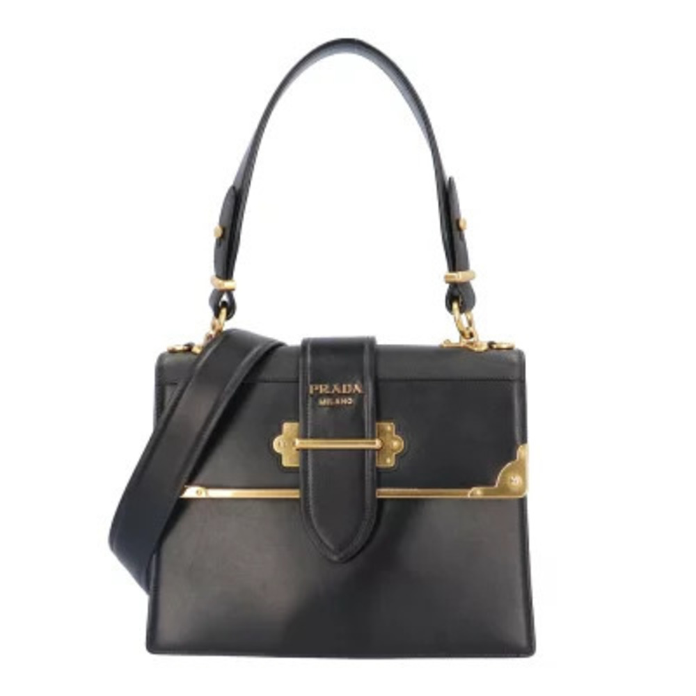 Prada Cahier Shoulder Bag Leather